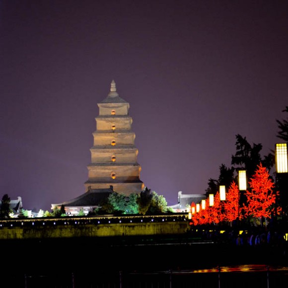 大雁塔喷泉怎么拍才好呢？