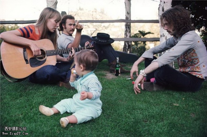 Joni Mitchell, David Crosby and Eric Clapton , 1969