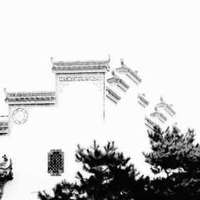 雾霾中建筑
