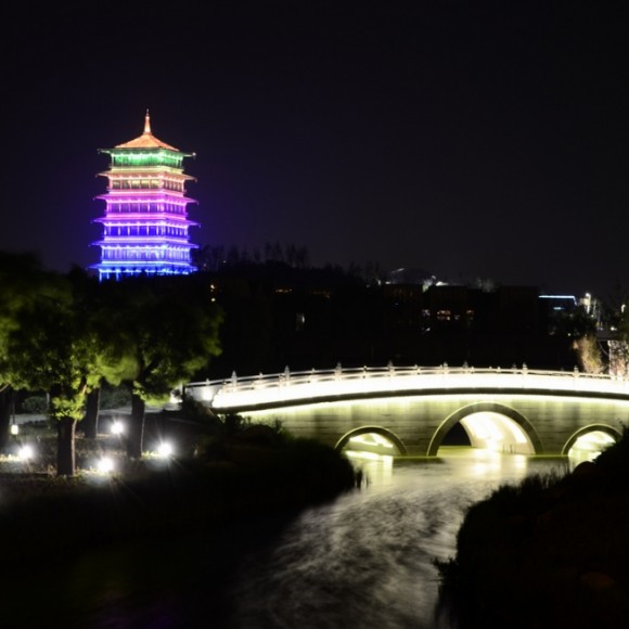 浐灞大桥夜景