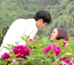 婚纱蹭拍