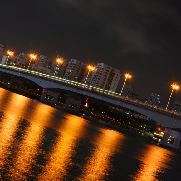 珠海前山河夜景