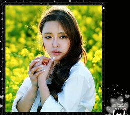 油菜花+美女