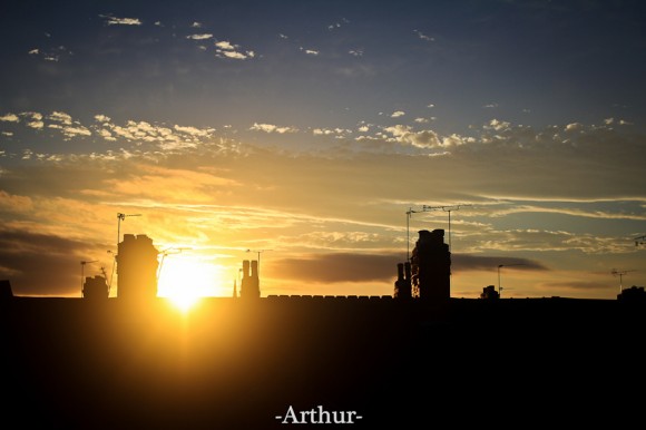 阁楼上的夕阳